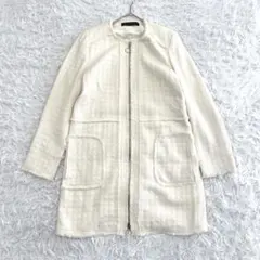 ZARA WOMAN ザラウーマン ノーカラーロングコート きれいめ 上品