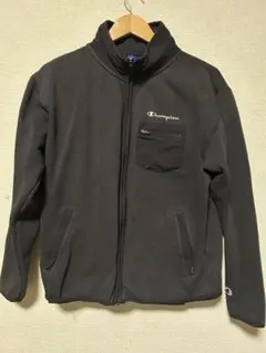 Champion ブラック フルジップジャケット　Mサイズ　c8-ss003