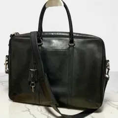 コーチ　COACH ブリーフケース ブラック 2wayレザー　通勤バック　A4