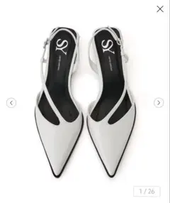 SY UNITED ARROWS ポインテッドトゥ ミュール ホワイトのサムネイル
