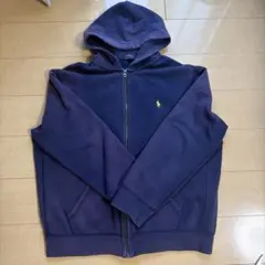 オーバーサイズ ポロバイラルフローレン ジップアップパーカー ネイビー