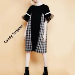 Candy Stripper チェックプリーツ スウィッチ ワンピース チュールのサムネイル