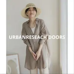 URBAN RESEARCH DOORS ラミーコットンビックシャツ　リネン長袖