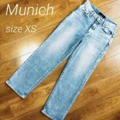 美品✨ミューニック ボーイフレンドデニムパンツ ライトブルー 赤耳 日本製 XS