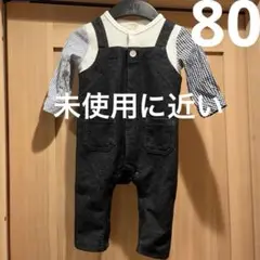 petit main オーバーオールロンパース 80