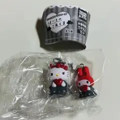 サンリオ はーとのこあくま カプセルトイ ガチャ キティ マイメロ 2体セット