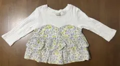 【110】petit main 花柄フリルチュニック/春服