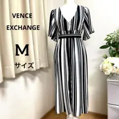 前開きワンピース　ストライプ　半袖　羽織ロングワンピース　羽織り