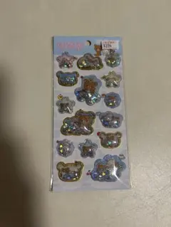 リラックマ　キラッとぷくぷくエアーシール　ブルー　シャカシャカシール　正規品