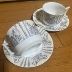 未使用品 東海製陶 昭和レトロ 花柄のカップとソーサーセット
