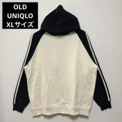 OLD UNIQLO オールドユニクロ 2本ライン スウェットパーカー 紺タグ