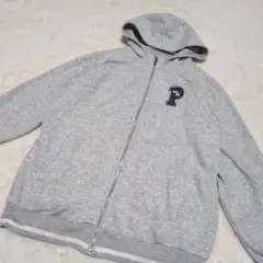 PUMA　プーマ　フルジップ　パーカー　160　グレー　キッズ　裏起毛