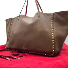 良品 VALENTINO 2way トートバッグ ロックスタッズ リバーシブルのサムネイル