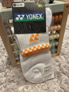 YONEX ソックス 22-25cm ホワイト オレンジ