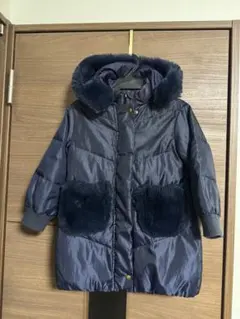 après les cours ネイビー ダウンコート