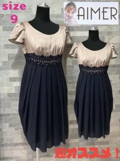 AIMER | エメ　ワンピース　ドレス　ローズ×ネイビー系　9 オススメ♪のサムネイル