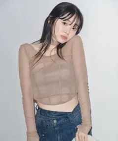 snidel コルセットデザインカットトップス ベージュ beigeのサムネイル