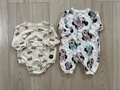 フタフタ ミニー クマ ロンパース 70 2点セット