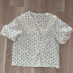 NICE CLAUP 花柄 ブラウス