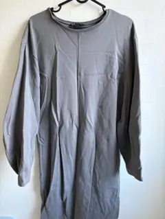 ZARA 長袖スウェットワンピース　グレー M