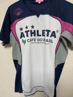 ATHLETA サッカーシャツ ネイビー ピンク Sサイズのサムネイル