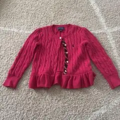Polo Ralph Lauren ピンク カーディガン 110/56