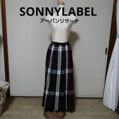 SONNYLABELアーバンリサーチ赤チェック柄 プリーツスカート