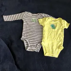 #メルカリでハロウィン ストライプボディスーツ2点セット 3M お得
