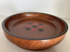 天然木！木目調が素敵な菓子器　中古品