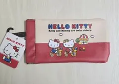 【完売品】レトロなハローキティ 口金ポーチ しまむら サンリオ キティ×ミミィのサムネイル