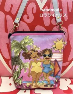 ロラライハリス　ハンドメイド　ショルダーバック ロラライハリスハンドメイド、スマホショルダー、ショルダーバック
