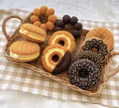 フェルトおままごと　フェルトドーナツ　定番ドーナツセット