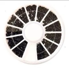 ブラック パーツ ラウンド ネイルパーツ セット