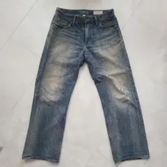 完売品】ZARA ウォッシュ転写プリントバギーデニム ジーンズ ザラ 44