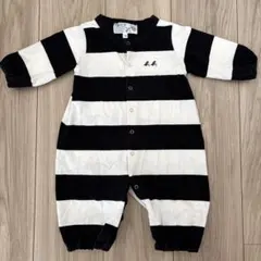 アニエスベー　agnes b 黒白ストライプロンパース　2way