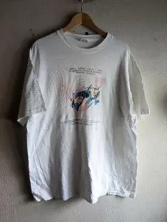 90s グッドレギュラー　アート　先住民　tシャツ ホワイト　古着　民族　半袖