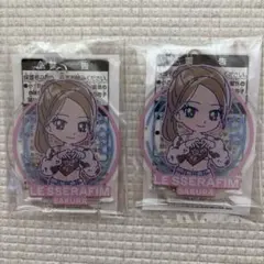 LE SSERAFIM　サクラ　のすたるぽっぷ アクリルプレートキーホルダー