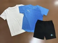 サイズ注意品　PUMAとsalto sportsのTシャツとショートパンツの3点