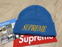 Supreme ビーニー ニット帽 ブルー