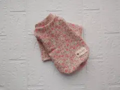 犬服ハンドメイド　Flower長袖シャツ　SS