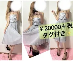 20000円　タグ付き　ラグナムーン　ドレス　プリーツ