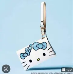 mini5月号付録みずいろ ハローキティストラップ付きマルチケースのサムネイル