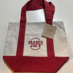 アメリカ売り切れTRADER JOE'S ミニキャンバストート(赤のみ)在庫3