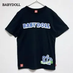 BABYDOLL ベビードール 半袖Tシャツ ブラック デカロゴ 王冠 Y2Kのサムネイル