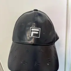FILA GOLF 黒 ベースボールキャップ　革のサムネイル