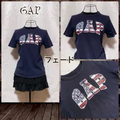 GAP Tシャツ ピチT 星条旗 国旗 ネイビー フェード感 y2k 140