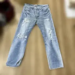 Levi's 501 ダメージデニム W34 L32