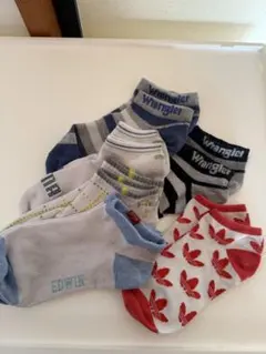 靴下6足セット addidas/Puma/Edwin/Wrangler/Head