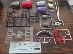 バイク プラモデル パーツセット俺のマシン旧車暴走族fxgsxjアオシマ当時物のサムネイル
