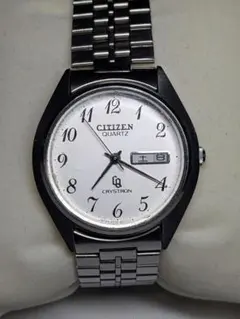 稼働品 シチズン クリストロン アラビア数字 CQ純正ベルト 昭和 